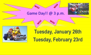 game day jan feb 2016 for TV