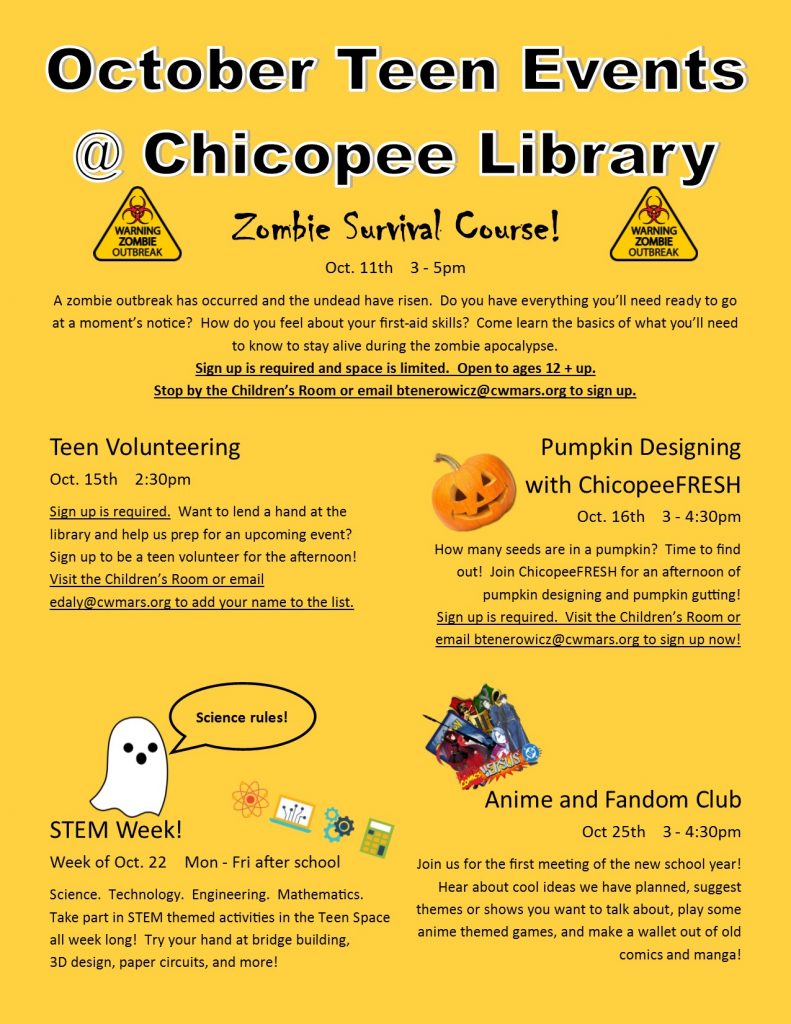 Oct Teen Event Flyer