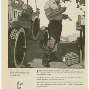 Fisk Tire Company Print Ad - Uninterrupted Motor Service