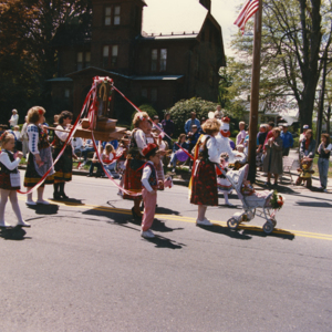 Chicopee Centennial Celebration - Traditional Polish dancers bearing image of the Holy Mother