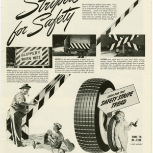 Fisk Tire Company Print Ad - Striped for Saftey - Safety Striped Tread