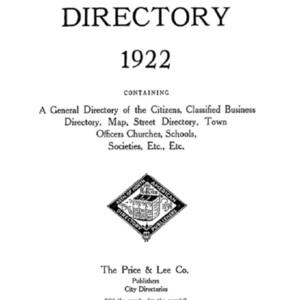 Chicopee City Directory, 1922