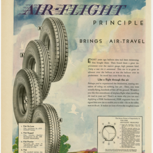 Fisk Tire Company Print Ad - The New Air Flight Principle