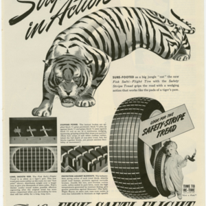 Fisk Tire Company Print Ad - Stripes in Action