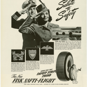 Fisk Tire Company Print Ad - Salute to Safety