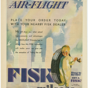 Fisk Tire Company Print Ad - Air Flight Order Now