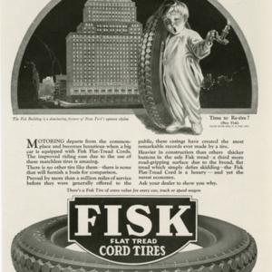 Fisk Tire Company Print Ad - Fisk Flat Tread Cord Tires