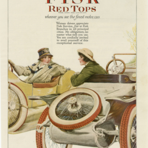 Fisk Tire Company Print Ad - Naturally, You Expect to See Fisk Red Tops