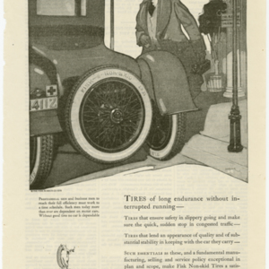 Fisk Tire Company Print Ad - Tires of Long Endurance
