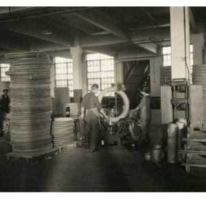 Wrapping tires for delivery to customers