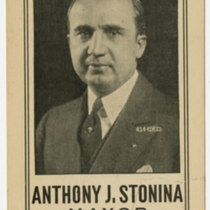 Anthony J. Stonina - campaign flyer 1933