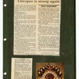 Chicopee High School Girls Basketball Scrapbook 1985