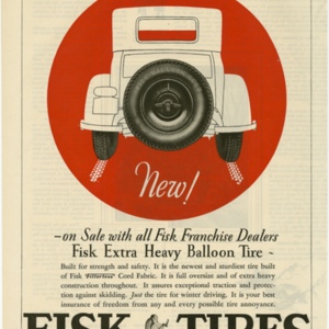 Fisk Tire Company Print Ad - On Sale with all Fisk Franchise Dealers