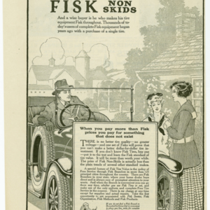 Fisk Tire Company Print Ad - Fisk Non Skids