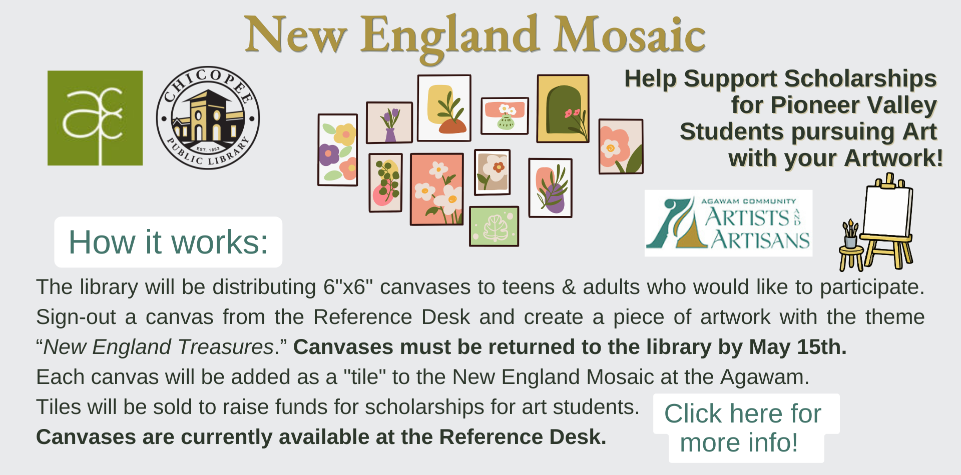 2026 New England Art Mosaic click here for more info